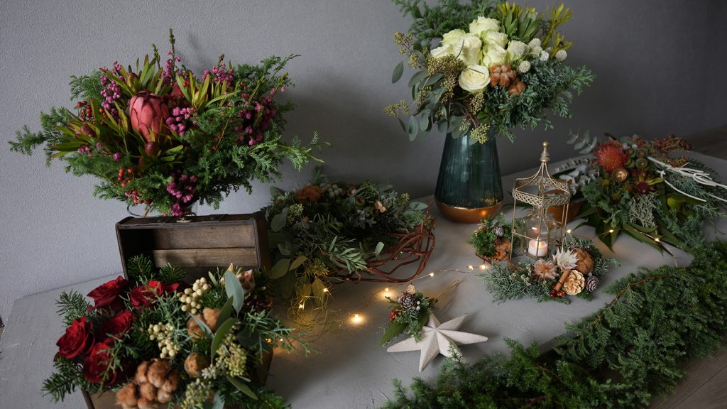 フラワーベース　クリスマス 2025 クリスマスギフト - 世界の花屋 フラワーギフト おしゃれな花の